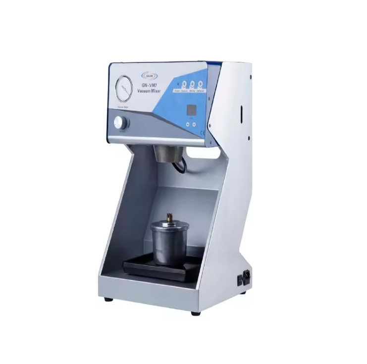 GN-VM7 vacuum mixer compact benchtop design with built-in vacuum pump and vibration plate for lab slurry preparation