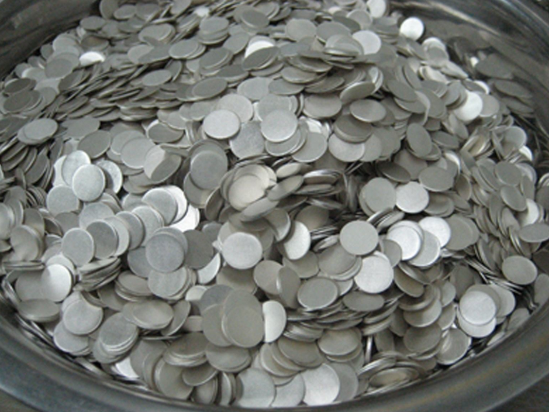 Lithium chip disc Φ15.6mm thickness 0.25mm battery grade purity 99.9% for coin cell anode